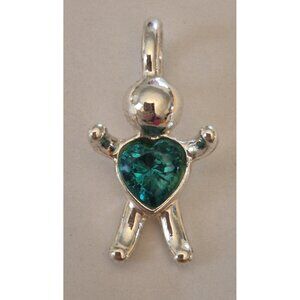 Vtg Avon Sterling Silver Birthstone Baby Charm May NOS